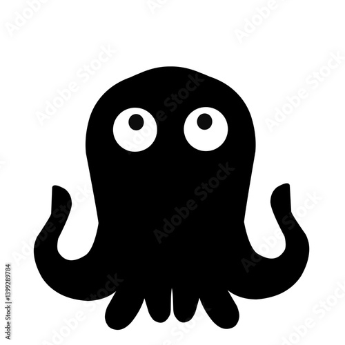 Cartoon character with large eyes and round body, playfully interacting in a colorful, whimsical environment