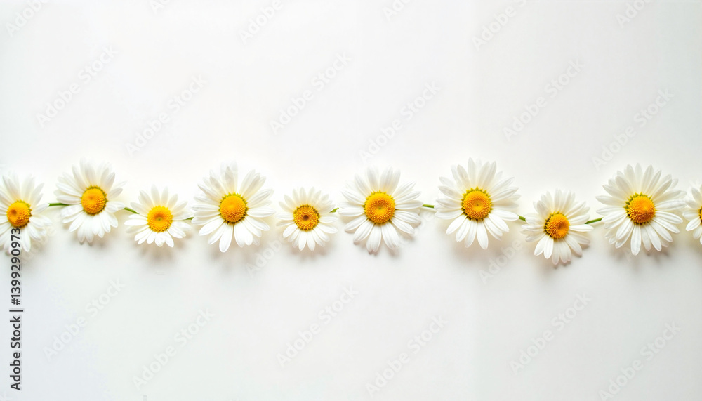 Obraz premium Floral greeting card with daisies and blank space for text 