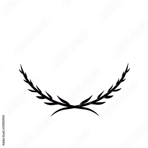 Elegant laurel wreath design symbolizing victory and achievement, suitable for awards and recognition