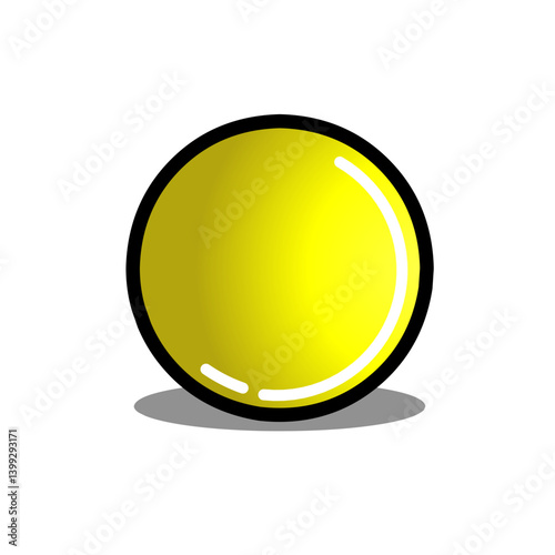 Vibrant yellow tennis ball bouncing on a court with blurred spectators enjoying the game