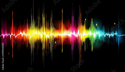 Colorful audio wave photo