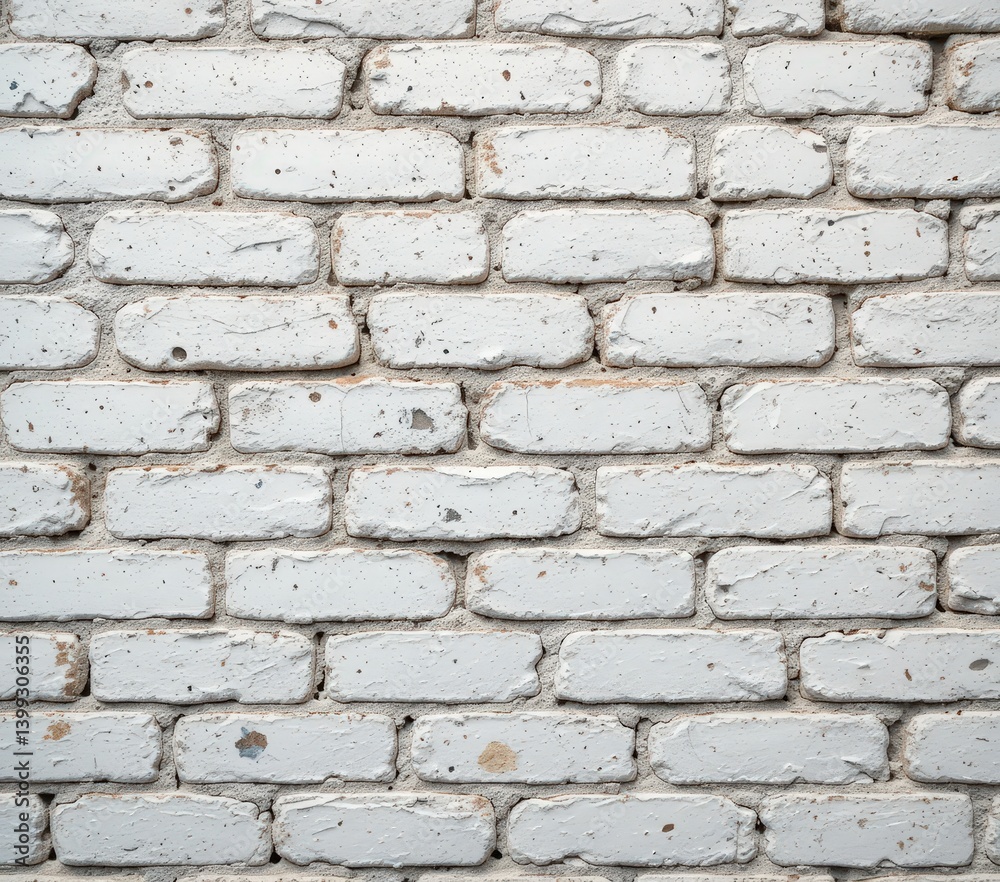 A weathered white brick wall displays an array of cracks and exposed mortar, showcasing its age and character. The uneven surface adds a rustic charm to the backdrop. A weathered white brick wall displays an array of cracks and exposed mortar, showcasing its age and character. The uneven surface adds a rustic charm to the backdrop.