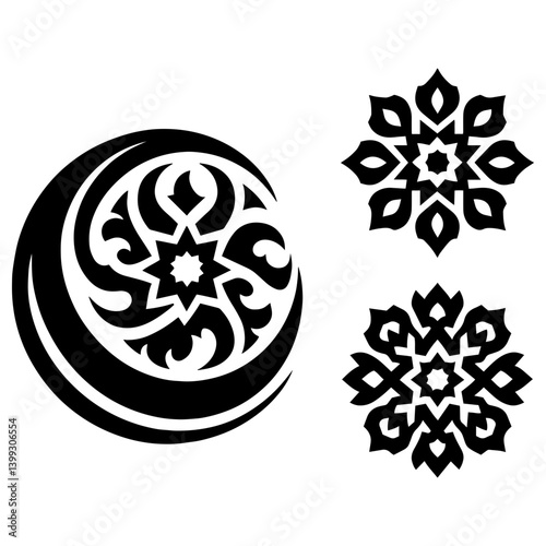 Artfully blended floral mandala expressing beautiful geometric artistry and abstract precision