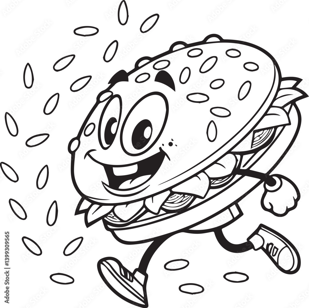 cartoon illustration of a burger, burger line art silhouette vector, burger line art vector illustration cartoon illustration of a burger, burger line art silhouette vector, burger line art vector illustration