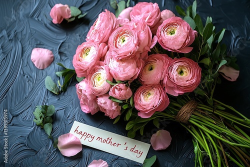 Beautiful Pink Ranunculus Bouquet for Mother's Day Celebration