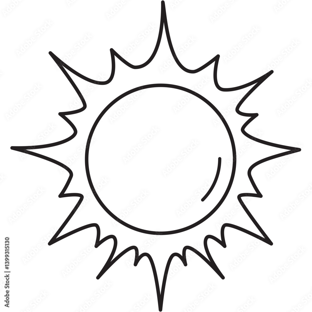 Planet Line Illustration Planet Line Illustration
