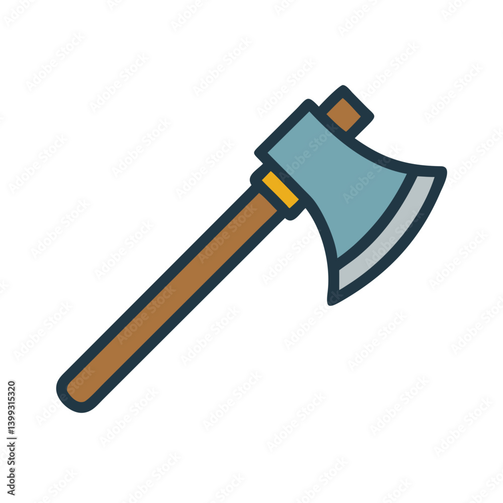 Axe Icon with Angled Blade Design Axe Icon with Angled Blade Design