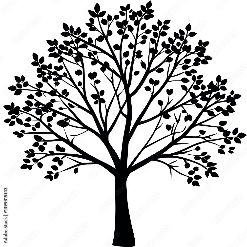 A redbud-tree-silhouette-vector-illustration A redbud-tree-silhouette-vector-illustration