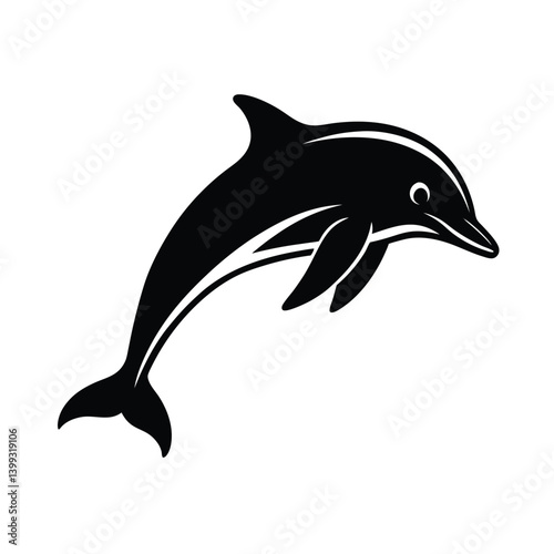 Wallpaper Mural Dolphin Jumping Vector Illustration Torontodigital.ca