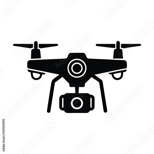 Drone Camera Sleek Vector Art