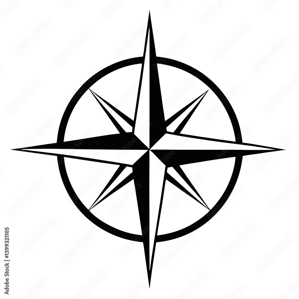 Compass rose a clean outlined compass rose Compass rose a clean outlined compass rose
