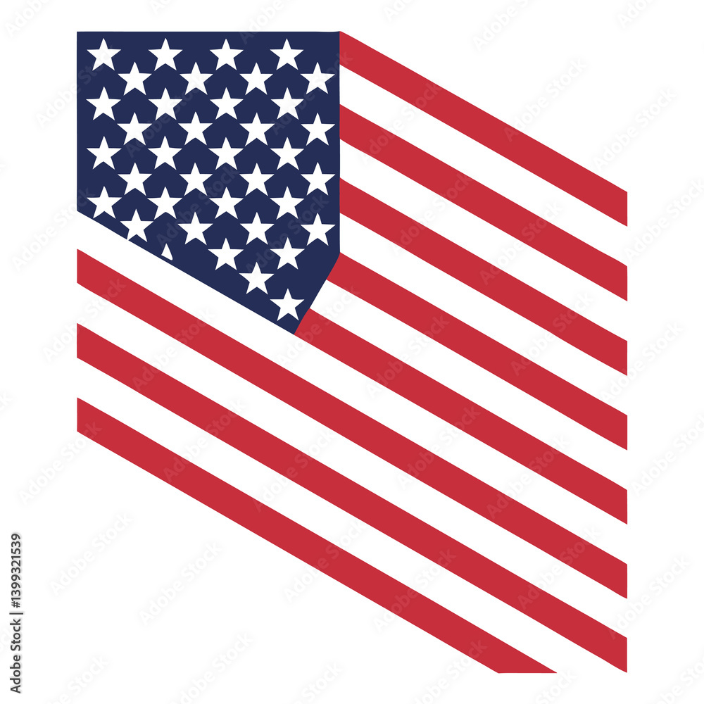 Fototapeta premium An image of a stylized American flag 