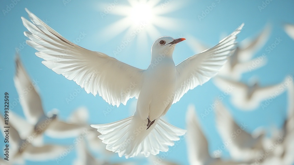 White Bird in Flight: A Symphony of Serenity White Bird in Flight: A Symphony of Serenity