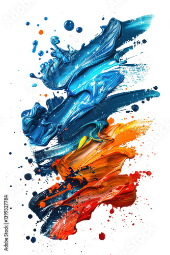 Abstract Paint Splash Art - Vibrant Colors
