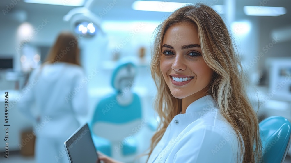 Confident and Successful Businesswoman Smiling and Using Laptop in a Bright and Modern Office Workspace Confident and Successful Businesswoman Smiling and Using Laptop in a Bright and Modern Office Workspace
