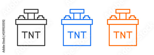 TNT dynamite icon isolated on white background