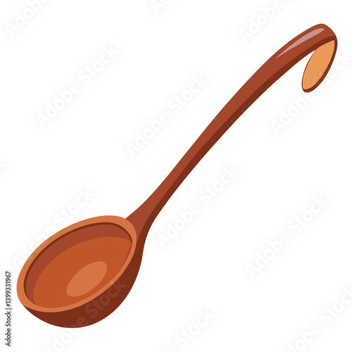  Vector illustration  of wooden spone 