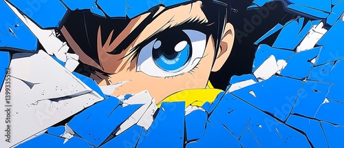 Anime Eye Shattered Glass.