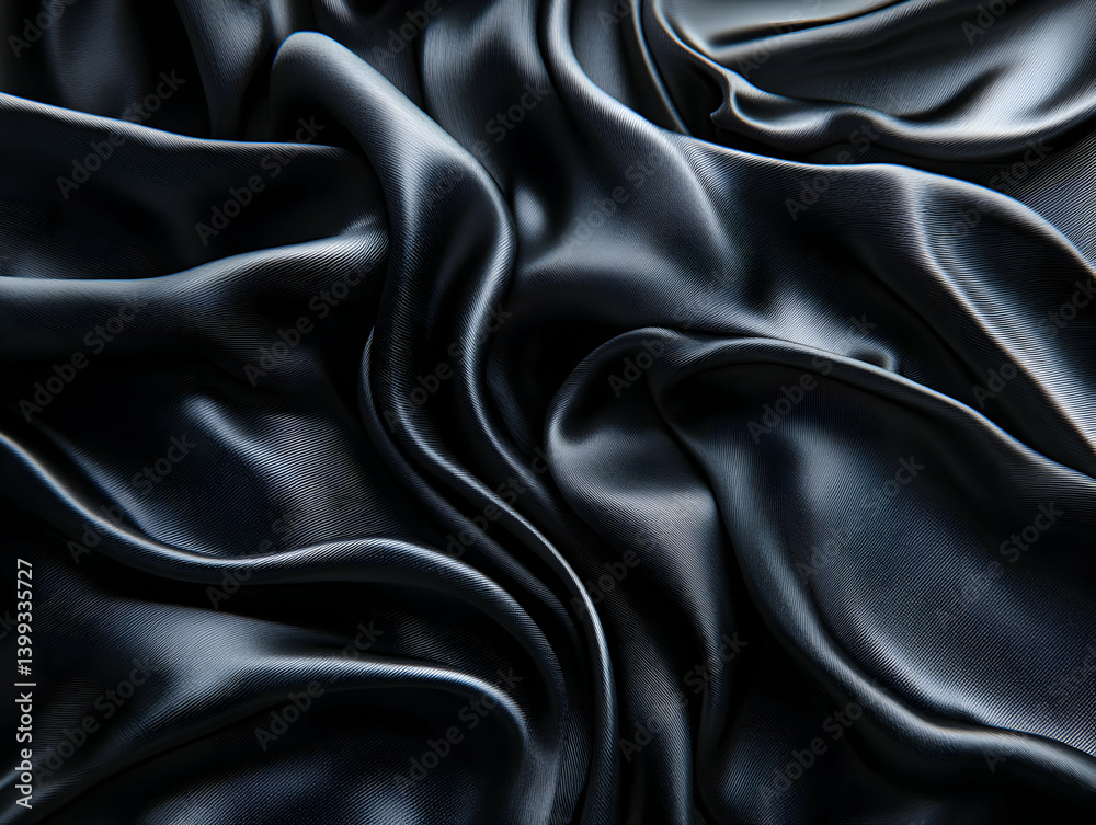 Fototapeta premium Dark Fabric Drape 3D Render