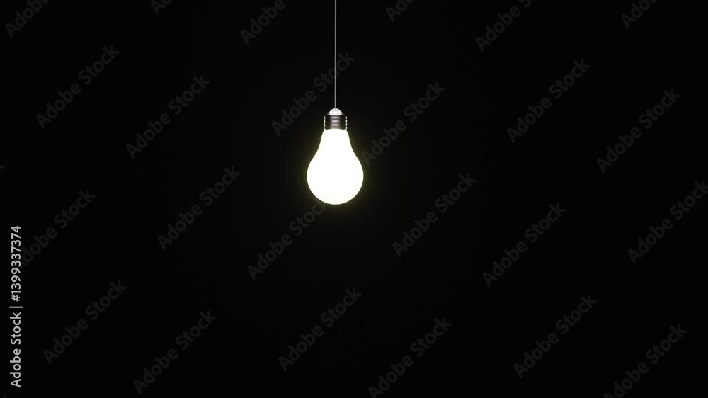 bulb flicking stock animation video