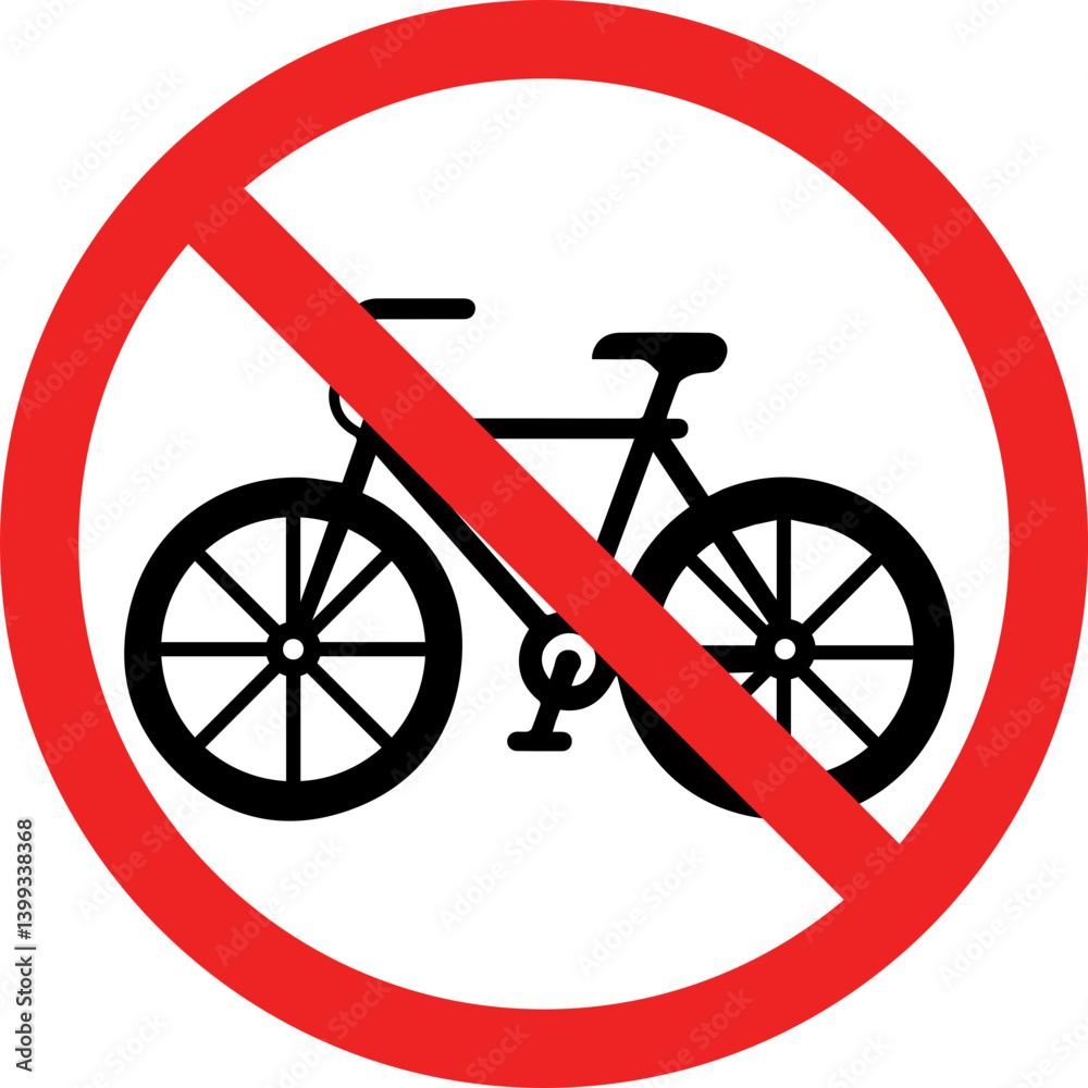 No Bicycles Allowed Icons – Bicycle Prohibition and Restriction Sign No Bicycles Allowed Icons – Bicycle Prohibition and Restriction Sign