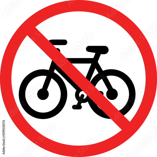 No Bicycles Allowed Icons – Bicycle Prohibition and Restriction Sign