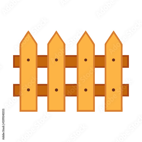 Wooden Fence with Pointed Tops Icon Design