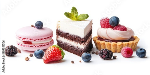 Delicious Desserts with Fresh Fruits and Berries