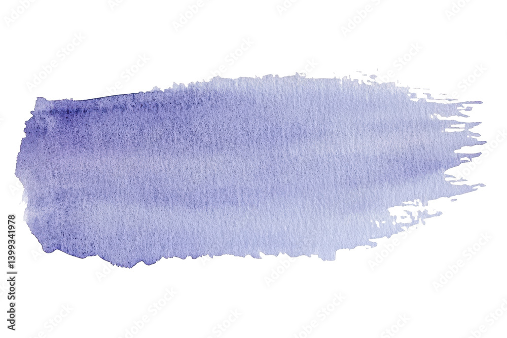 Fototapeta premium single flat watercolor brush stroke isolated on white background