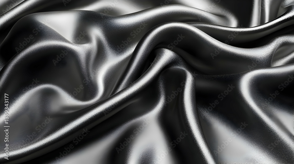 Obraz premium Dark Gray Satin Drape Abstract Background