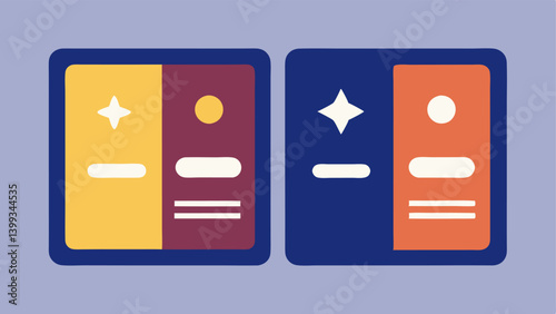 SidebySide Comparison Cards Two cards p next to each other