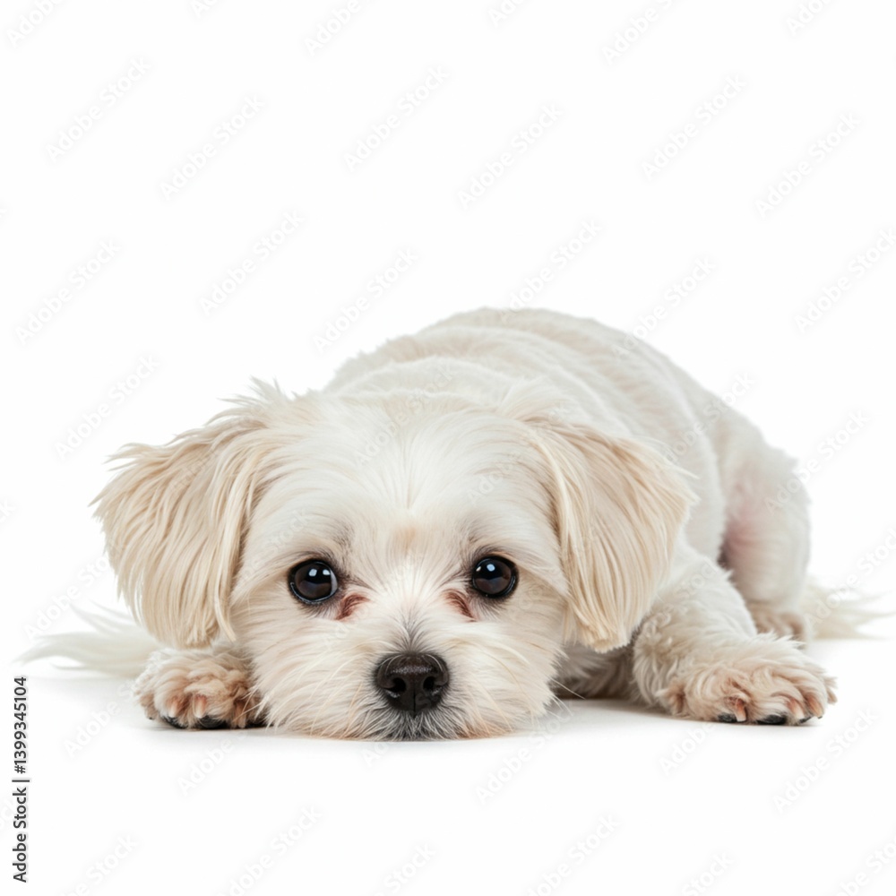 Obraz premium Endearing Small Puppy with Curly Texture