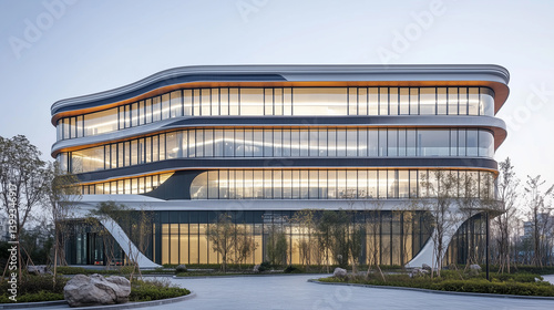 modern building in the park