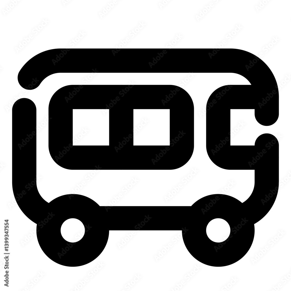 Bus icon broken style