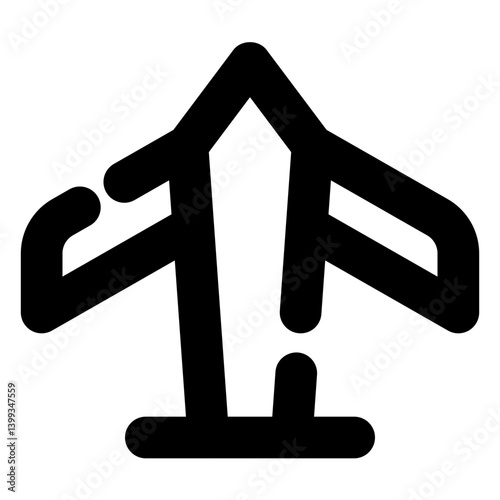 Airplane icon broken style