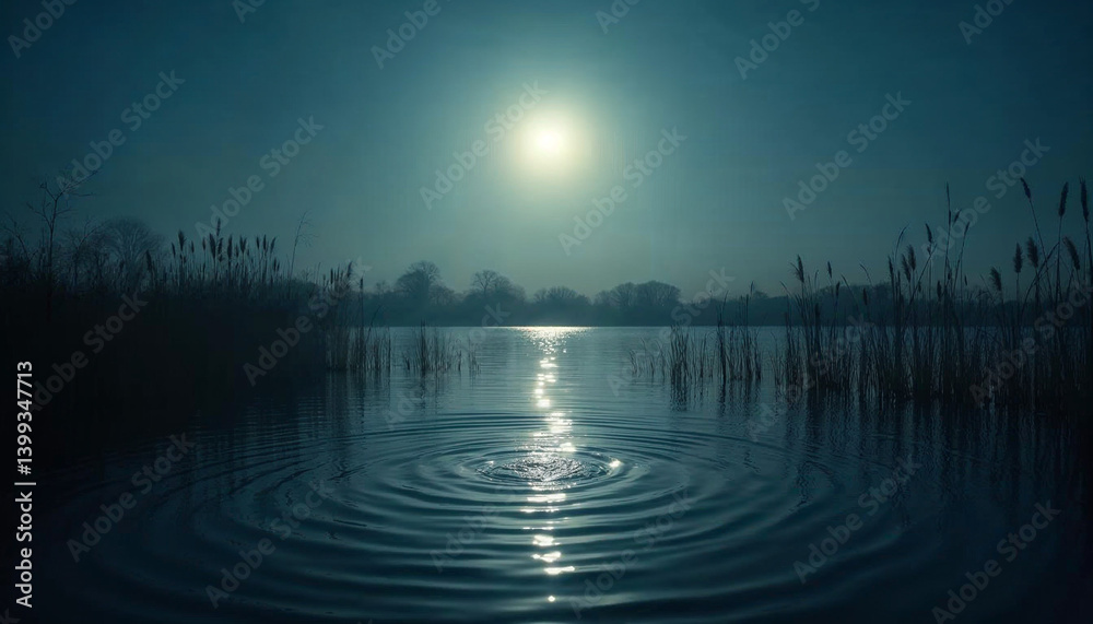Fototapeta premium moon over water