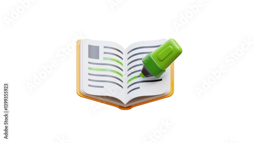 green book and pen