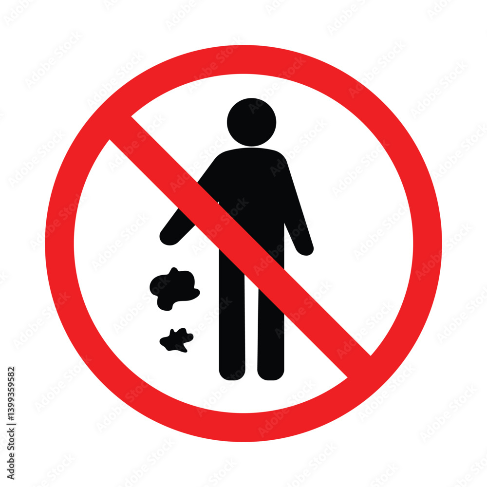 No littering sign, red circle no littering sign white background No littering sign, red circle no littering sign white background