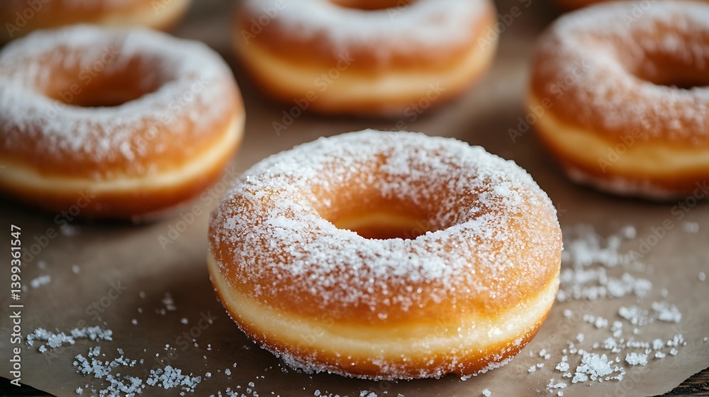 Sweet Sugary Donuts Delight: A Close-Up of Deliciously Glazed Donuts Sweet Sugary Donuts Delight: A Close-Up of Deliciously Glazed Donuts