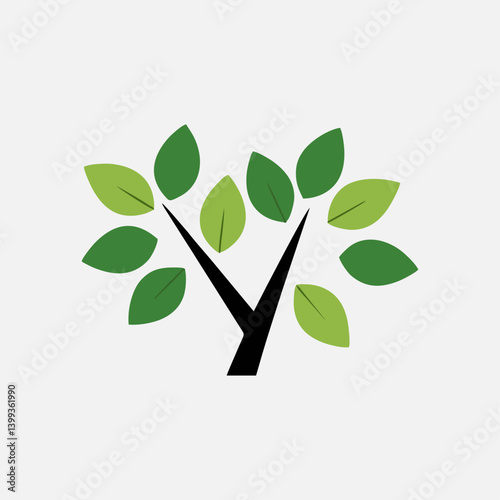 Young sprout with three leaves icon representing growth and sustainability