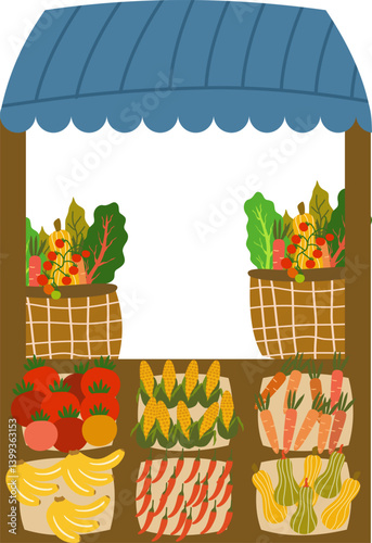 Farmers Market. Local groceries and vegetables. Organic Food Farm Market. 