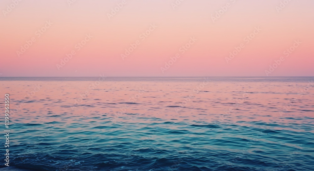 Fototapeta premium Ocean Wave at Sunset with Pink Sky and Calming Blue Water