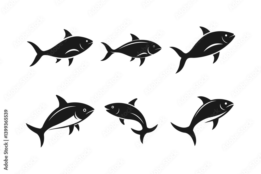 Tuna Fish Silhouette Vector Graphics Tuna Fish Silhouette Vector Graphics