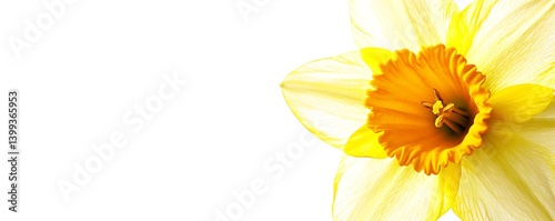 Wallpaper Mural Close-up of a daffodil flower with a white background for springtime concepts Torontodigital.ca