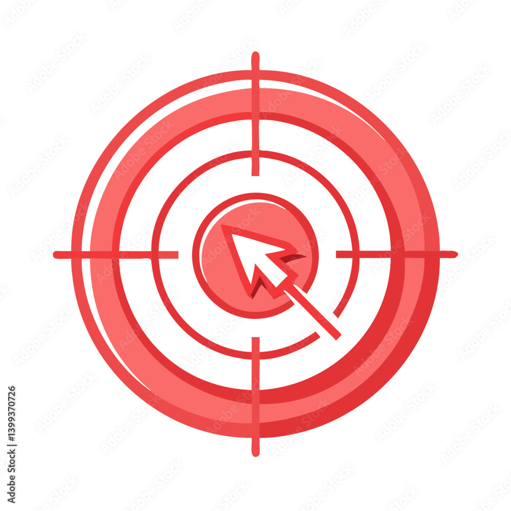 red target icon, red target vector illustration-simple illustration of red target, perfect for red target logos and icons