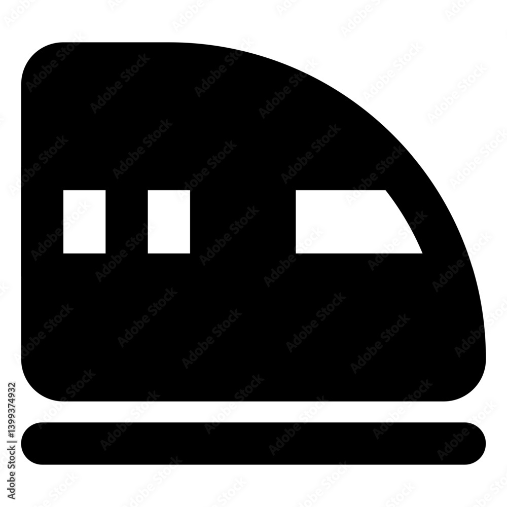 Train icon filled style Train icon filled style