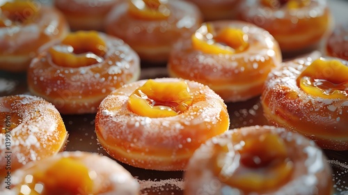 Baked glazed donuts treats