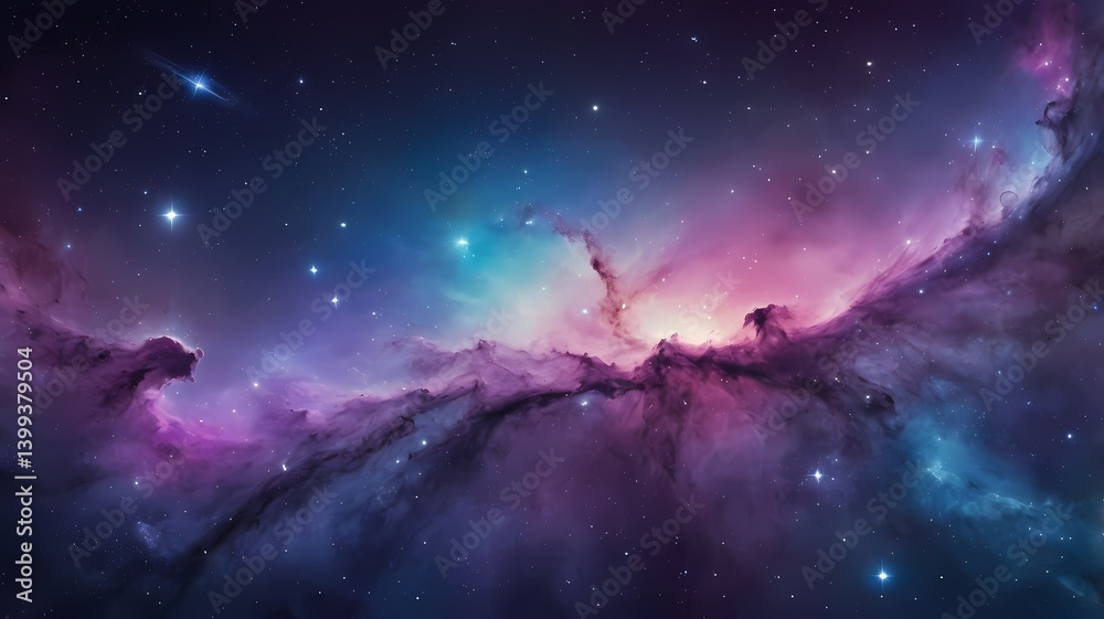 Galaxy gradient, deep space colors, purples, blues, and cosmic dust Galaxy gradient, deep space colors, purples, blues, and cosmic dust