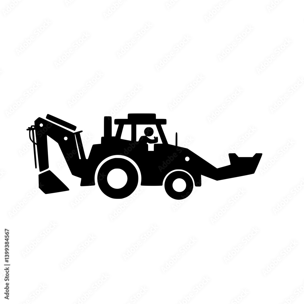 Naklejka premium tractor isolated on white background