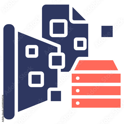 Data Visualization glyph color icon